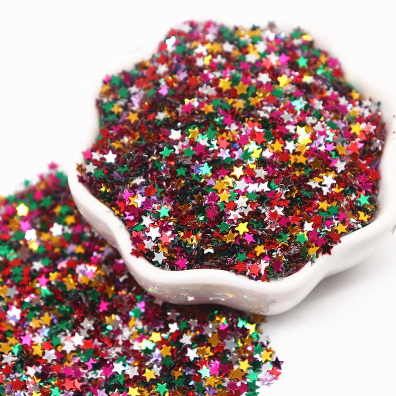 3mm Star PVC Sequins Glitter Paillettes for Nail Art  and Epoxy Resin Art
