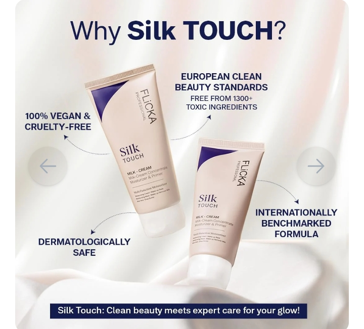 Flicka Silk and Touch Liquid Foundation | High Coverage Smooth Matte Finish Makeup Base | Professional Silk Texture Face Foundation | Long Lasting Waterproof Beauty Base | Flawless Skin Coverage for All Skin Types | Premium Flicka Cosmetics