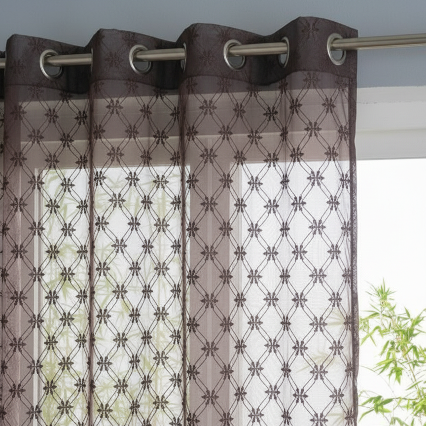 Net Curtains for Windows and Doors - White Sheer Net Curtain Panel for Living Room Bed Room Decor