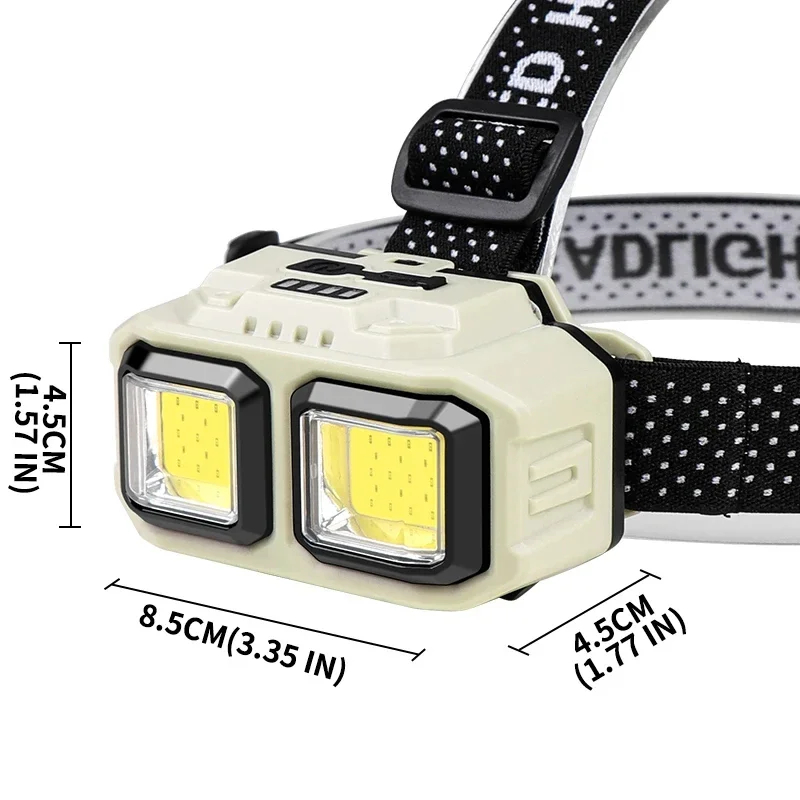 COB Sensor Headlamp LED Head Light Camping Fishing Mining Light Lamp Torch Flashlight Waterproof Headlight USB Rechargeable