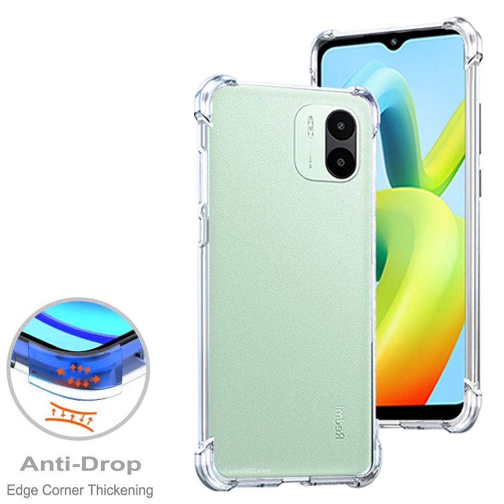 DESSEN Cover per Xiaomi Redmi A1 / Redmi A2 - Silicone Custodia Antiurto Protezione Fotocamera Case Sottile e Morbida TPU Bumper Antishock