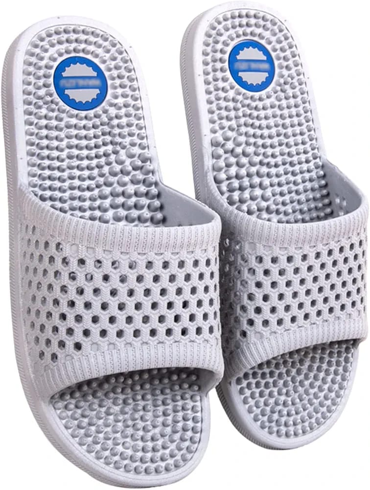 Reflexology & Acupressure Massage Slippers for Men & Women – PVC Footbed Comfort, Plantar Fasciitis & Heel Pain Relief, Indoor Outdoor Spa Sandals