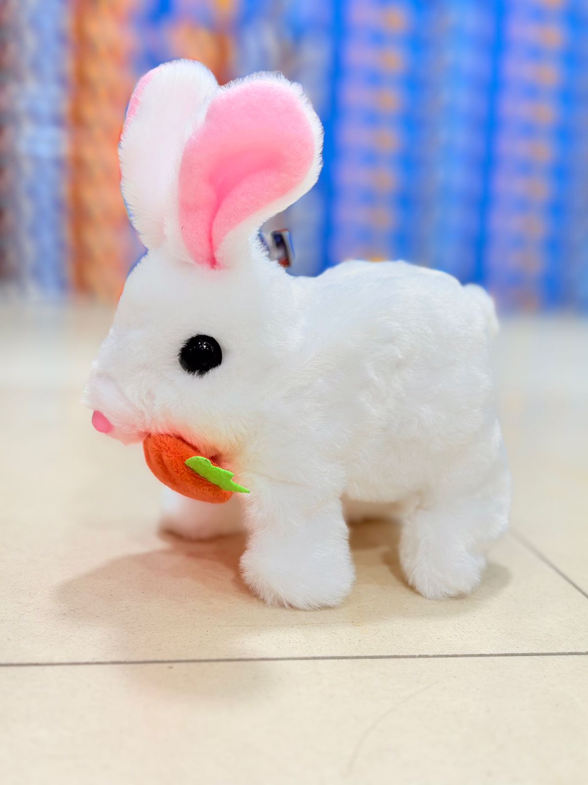 Electric Plush White Rabbit Stuffed Bunny Interactive Soft Bunny Toy Mumble Walking & Sound Baby Educational Simulation Kids Cute Toy