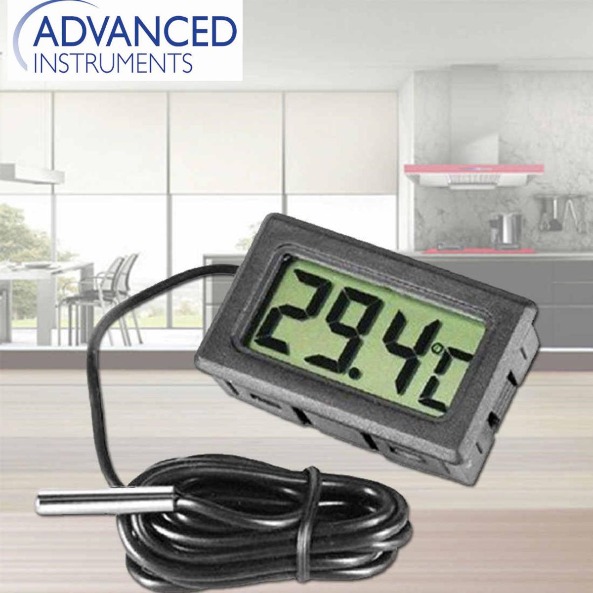 TPM10 Mini LCD Digital Instant Read Thermometer Mini Room Temperature Meter Real Time Aquarium Fish Tank Temperature Meter With Waterproof Sensor