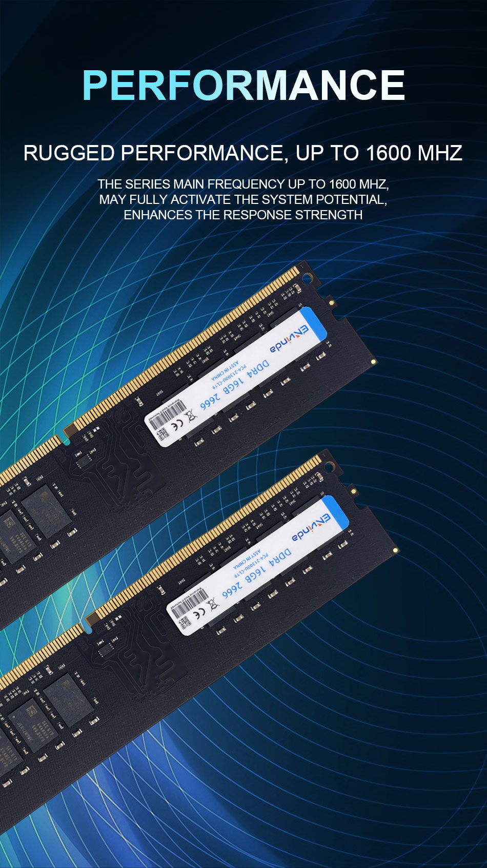 ENVINDA DDR4 PC RAM Memory 16GB 3200MHz DIMM Desktop Intel