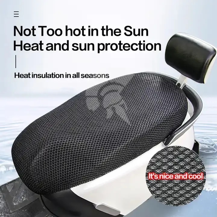 10mm Motorcycle Seat Heat Mesh Net Cover Sunscreen Cool Cushion Protector Sun Block Heat Insulation Mesh Pad