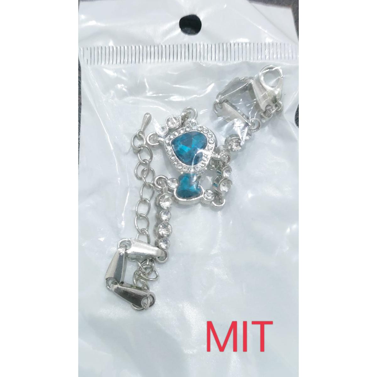 Hottest Womens Crystal Rhinestone Bangle Bracelet Chain Heart Jewelry Party Gifts - Blue