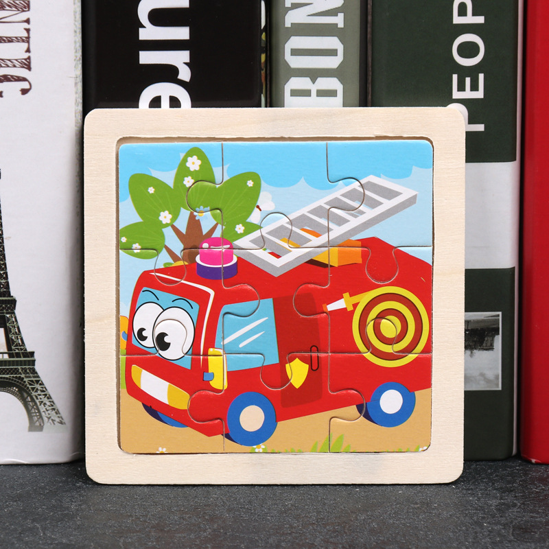 Montessori Wooden Picture Puzzles for Kids — 12 Colourful Animal Boards, 9-Piece Each for Hand-Eye & Problem Solving