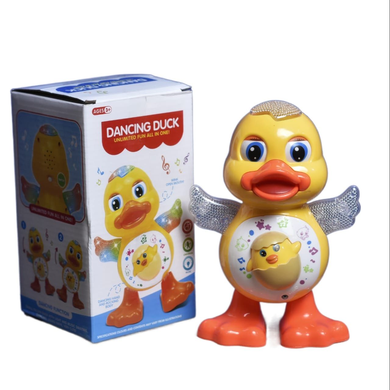 Dancing Duck Toy Walking Real Action Music Lighting Battery Operated for Kids
