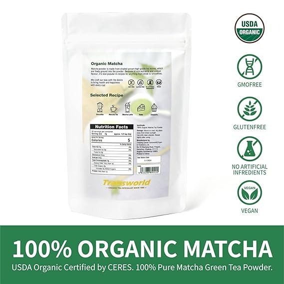 Organic Matcha Green Tea Powder First Harvest Ceremonial Grade 100gm ...