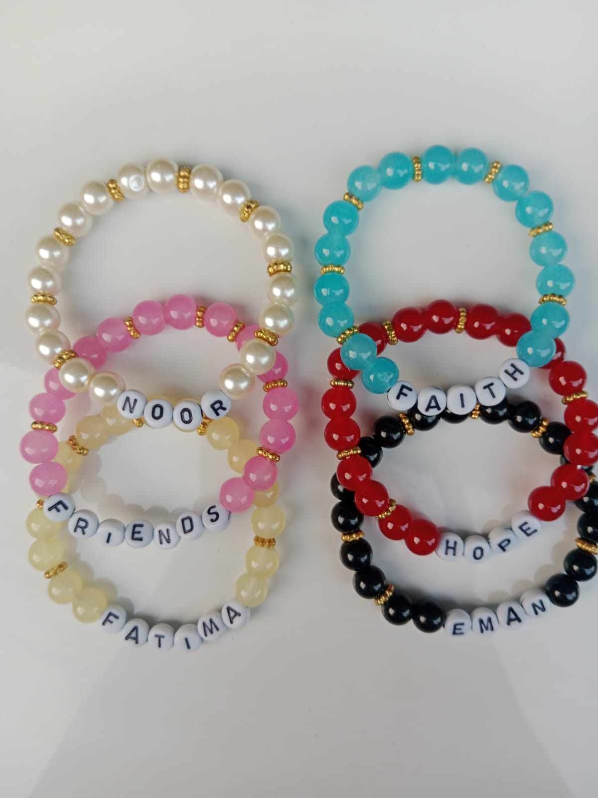 Custom Name Beaded Bracelet for Girls – Korean Style Personalized Letter Bracelet, Stylish Beaded Bracelets for Women & Girls, Colorful Friendship Bracelets, Cute Name Bracelets