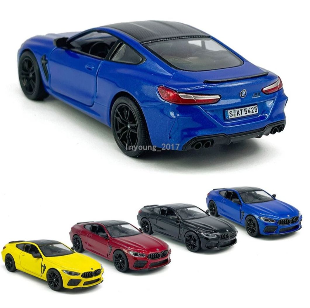 BMW M8 Competition Coupe Kinsmart DieCast Model Car 1/38 Scale  Multicolor Collectible Toy Vehicle