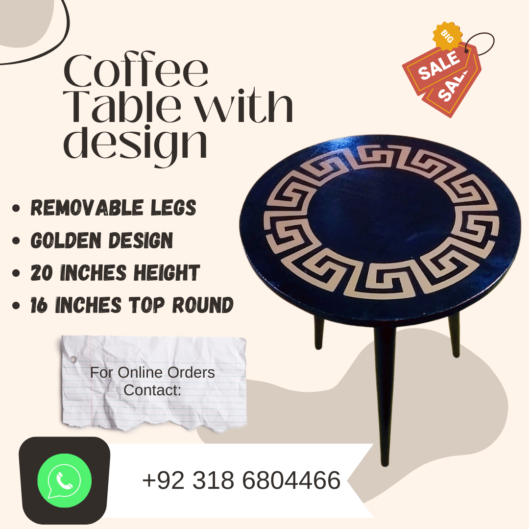 Coffee table With Design, Side table, Stool, Study Table (16 inches top & 20 inches height)