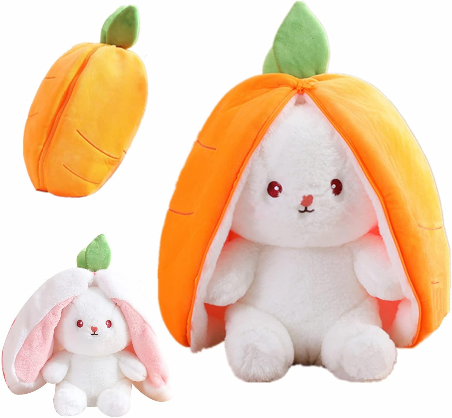 Mini Plush Bunny Doll – Soft Stuffed Rabbit Toy with Carrot