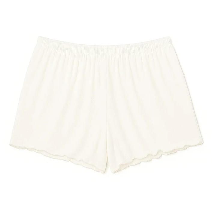 MK Garments - Pack Of 3 Frill Border Shorts Soft Fabric Comfortable Fit Elastic Waist Home and Night Wear For Girls
