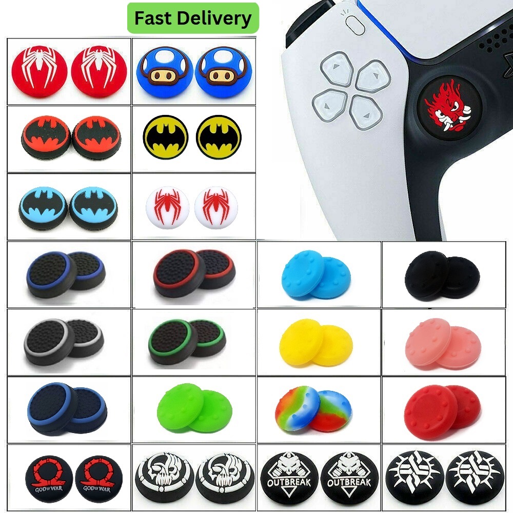 4pcs Thumb stick Caps Grip Accessory Set Aim Assist Caps For PS5 PS4 PS3 Xbox One Series X S Controller Sticks Joystick Protection