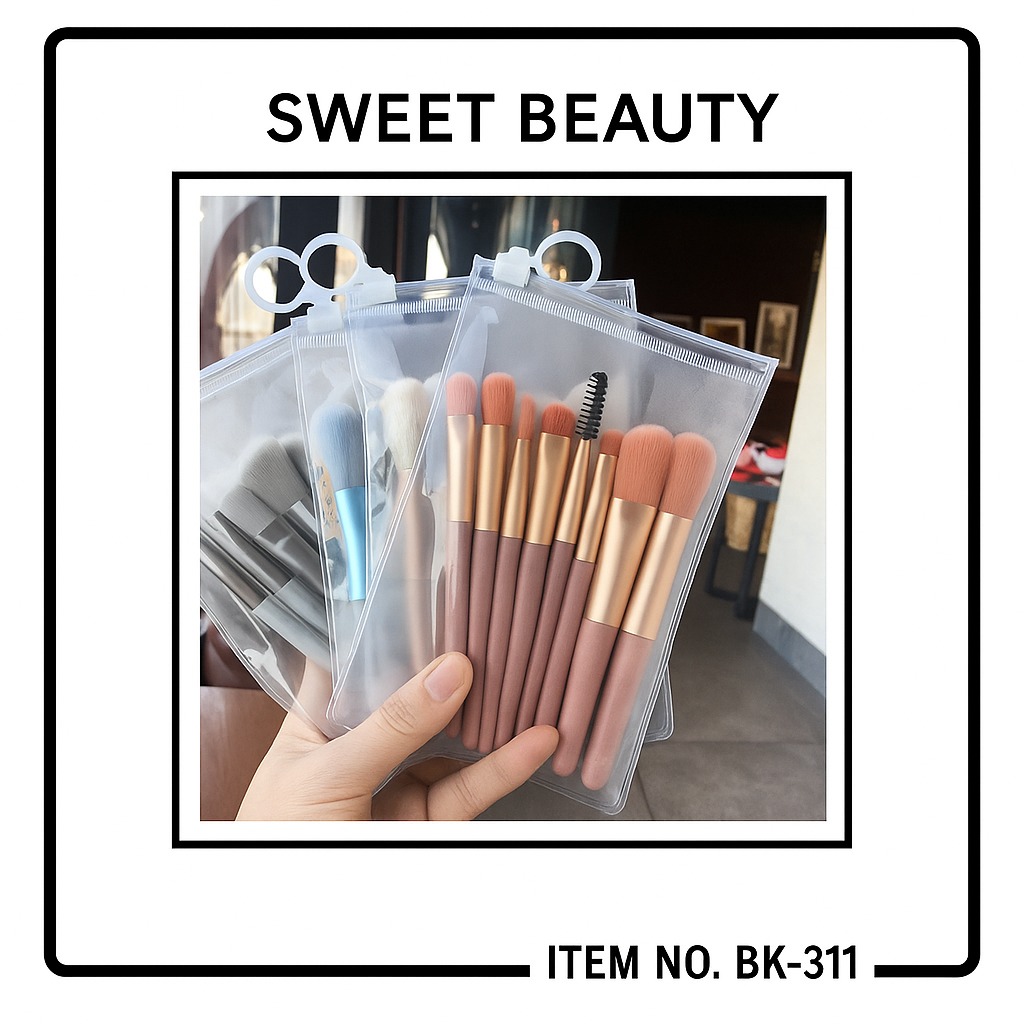 Sweet Beauty 8 Pcs High Quality Mini Makeup Brush Set Cosmetics Professional Face Powder Soft Brushes Eye Shadow Foundation Powder Eyelash Lip Concealer Blush Makeup Brushes Set Kit