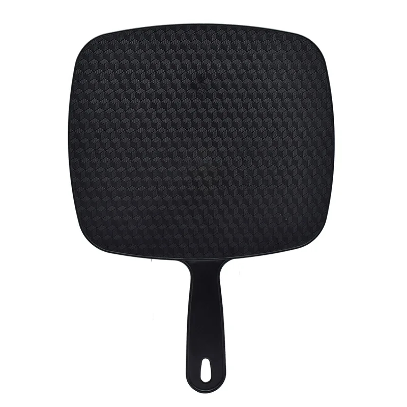 Hairdressing Handheld Large Mirror Comfortable Black Coating Mirror Beauty Makeup Hairdresser Household Looking Glass 20023