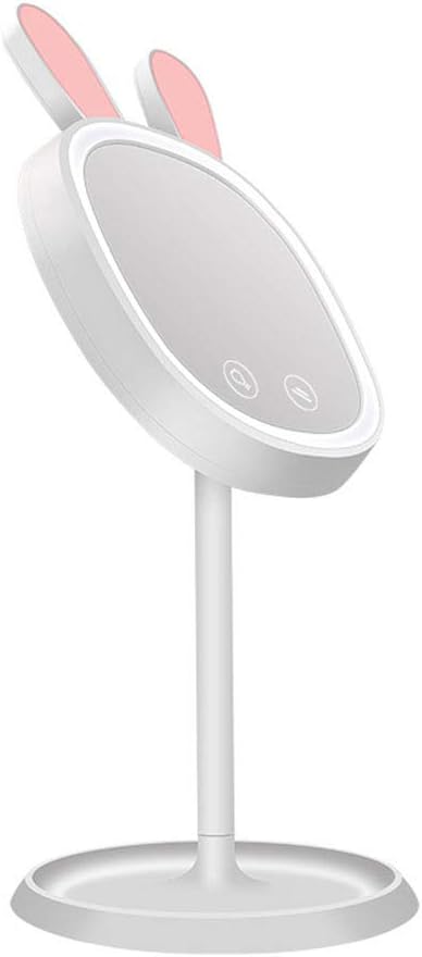 Standing Mirror - Vanity Mirror - Table Lamp Makeup Mirror - LED Light with Table Lamp - For Girls & Women