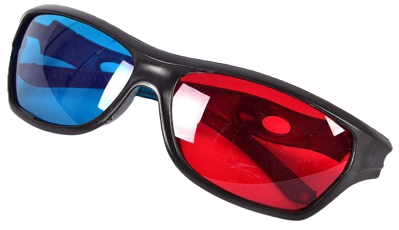 Red Cyan Blue Anaglyph 3D Glasses for 3D Movies, Images and Games