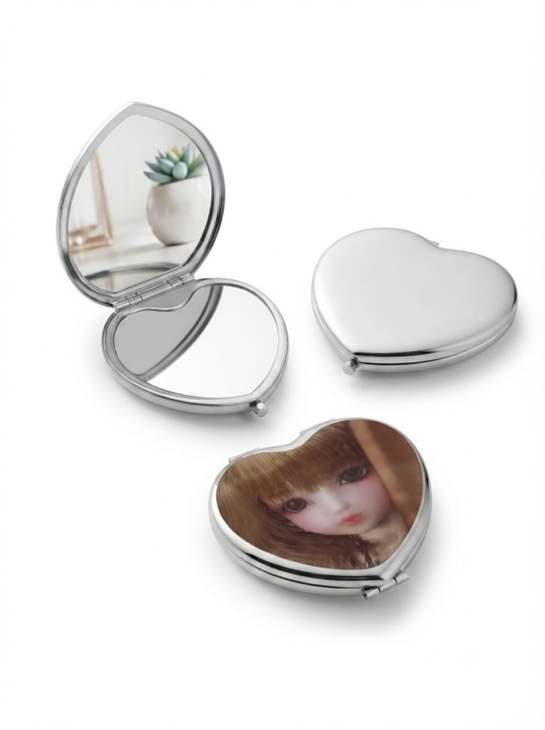 1 piece Cute Animated Eye-Blinking Compact Mirror - Portable Pocket-Sized Makeup Mirror khanani shop