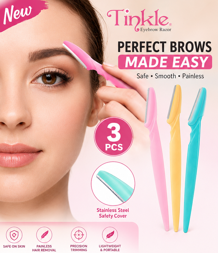 Tinkle Eyebrow Razor Trimmer Eyebrow Razor Women Makeup Facial Tool Eyebrow Lip Razor Trimmer Blade Shaver Beauty Tool Tinkle Eyebrow Razor