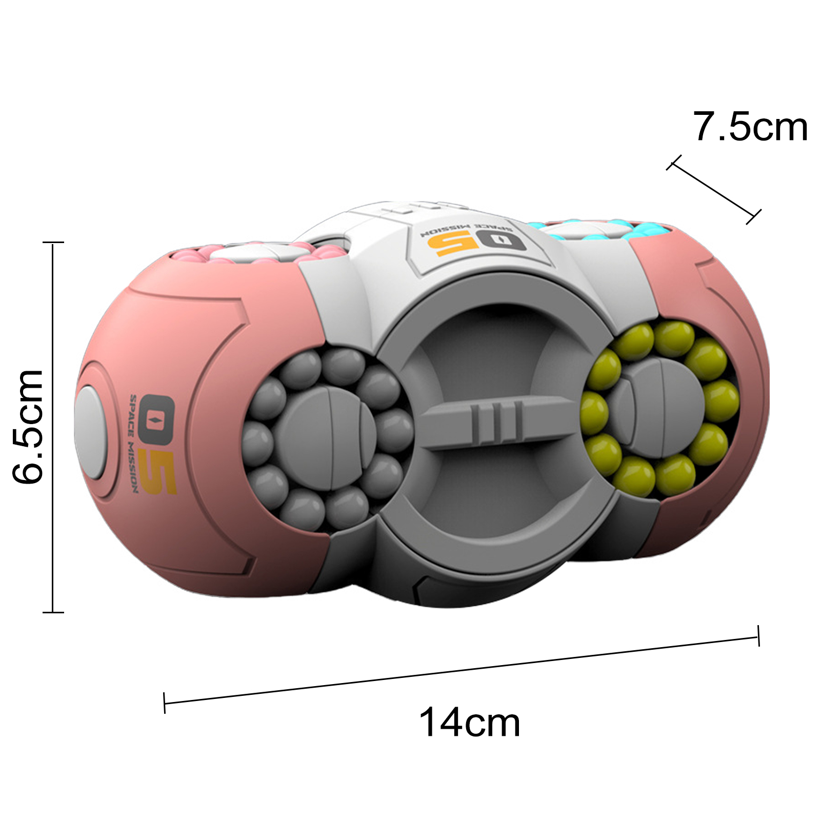 Stress Relief Bean Cube Toy Rotating Bean Cube Spinner Toy Stress Relief Fidget Sensory Toy For Adults Kids Educational Handheld Bead Puzzle Spinning Cube Perfect Gift