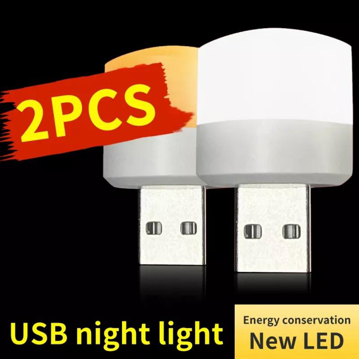Pack of 2 Mini USB LED Light Bulbs | USB Plug Lamp Computer Mobile Power Bank | White | Small Book Lamp | LED Eye Protection Reading | Light Desk Lighting. Mini Led Usb Light Night Light Mini bulb Mini USB LED Light Bulbs
