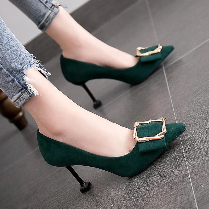 Women Cute Sweet Green Slip On High Heel Shoes Ladies Classic Party Night Club Black High Heel Shoes Red Cool Pumps Ab02 Buy Online At Best Prices In Pakistan Daraz Pk