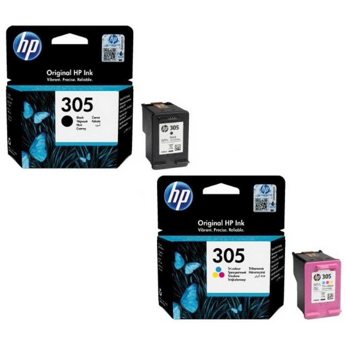 HP 305 Black And Tri-Colors Original Ink Cartridge Combo Pack.