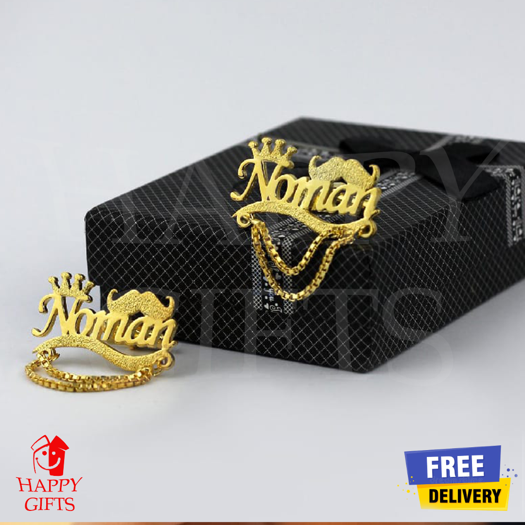 Customize Name Cufflinks, Customize Name Studs, Personalized Name Cufflinks, Cufflinks For Men with Name With Box Packing