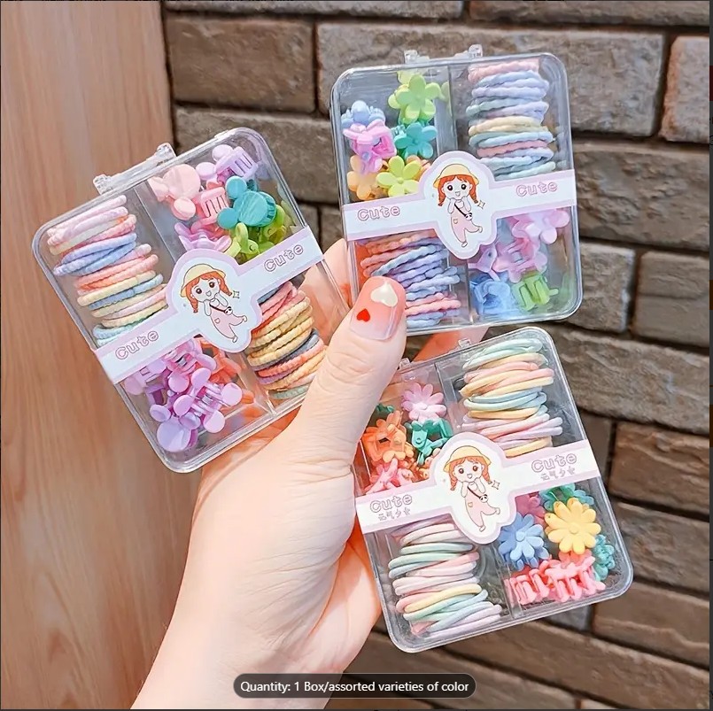 Children's Cute Candy Cartoon Rubber Bands & Girls Colorful Elastic Hair Bands - Lovely, Durable, and Sweet Hair Accessories for Kids, Ponytails, Braids, and More | High Elastic Hair Ties with Cartoon & Animal Designs, Stickers, and Mixed Styles