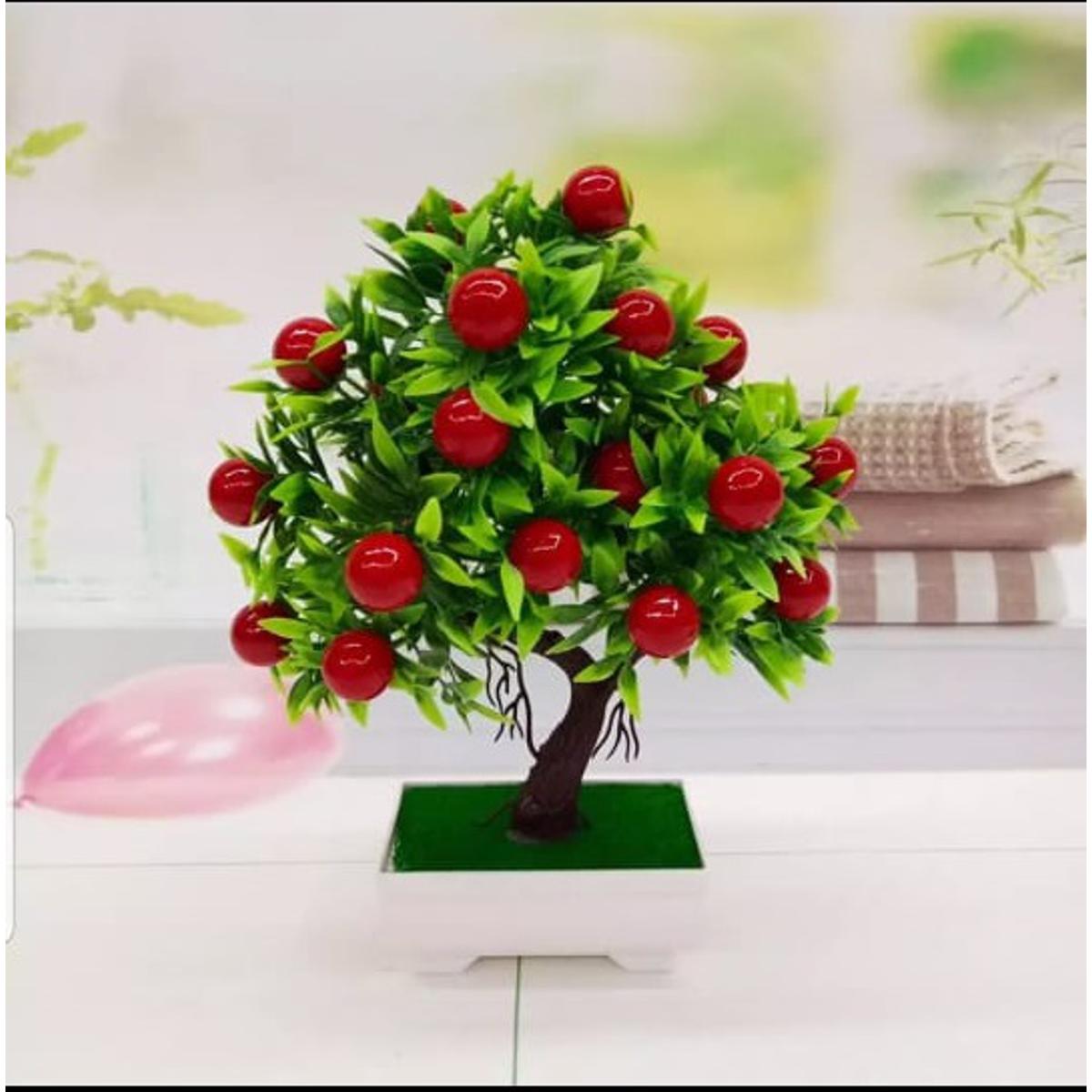 Artificial Fruit Apple Tree Bonsai Home Office Garden Desktop Pot Plants Party Decor For Hotel Garden Wedding Decoration