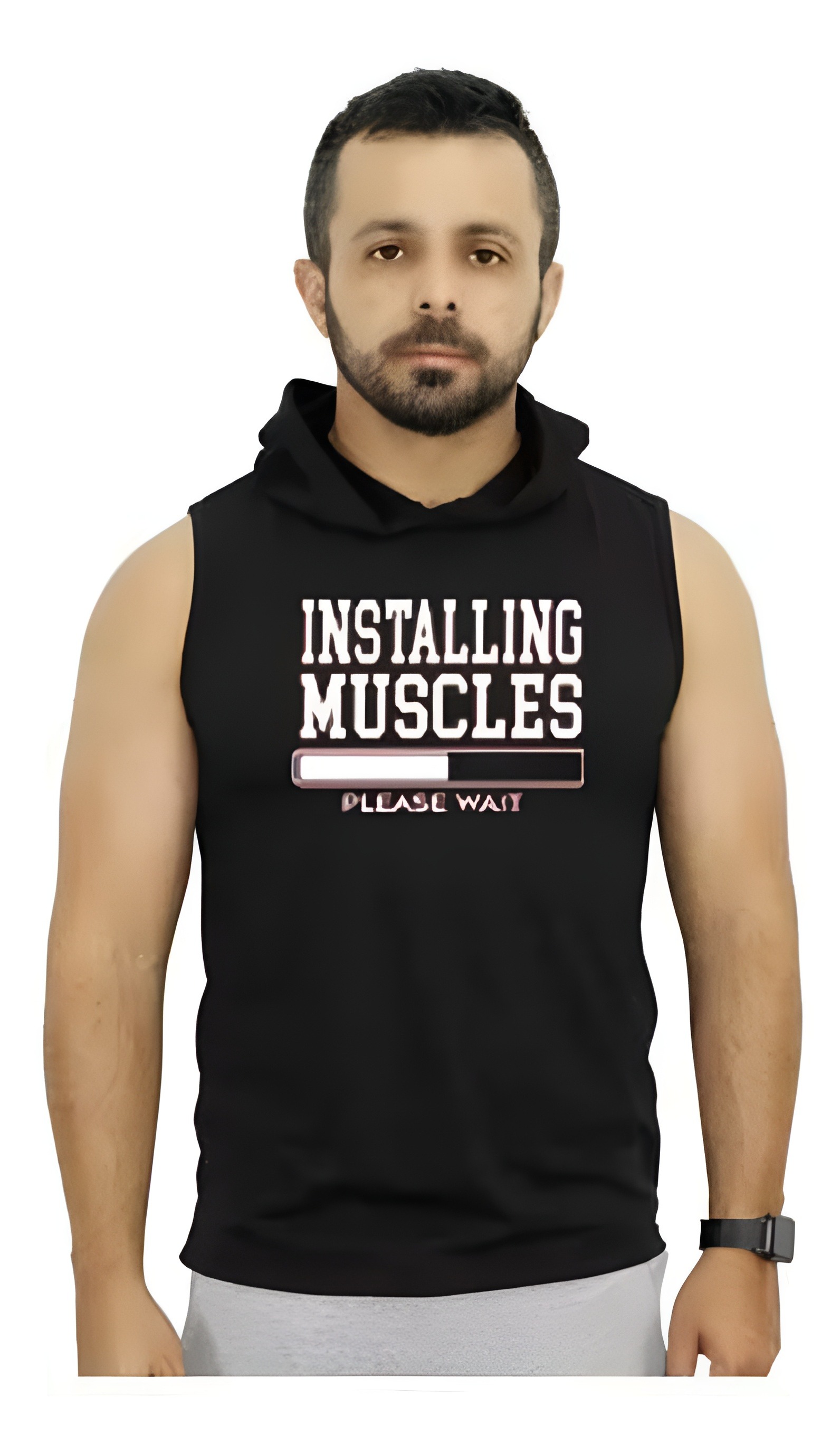 Men's Clothing Summer Breathable hoode and Black Gym wear and comfortable