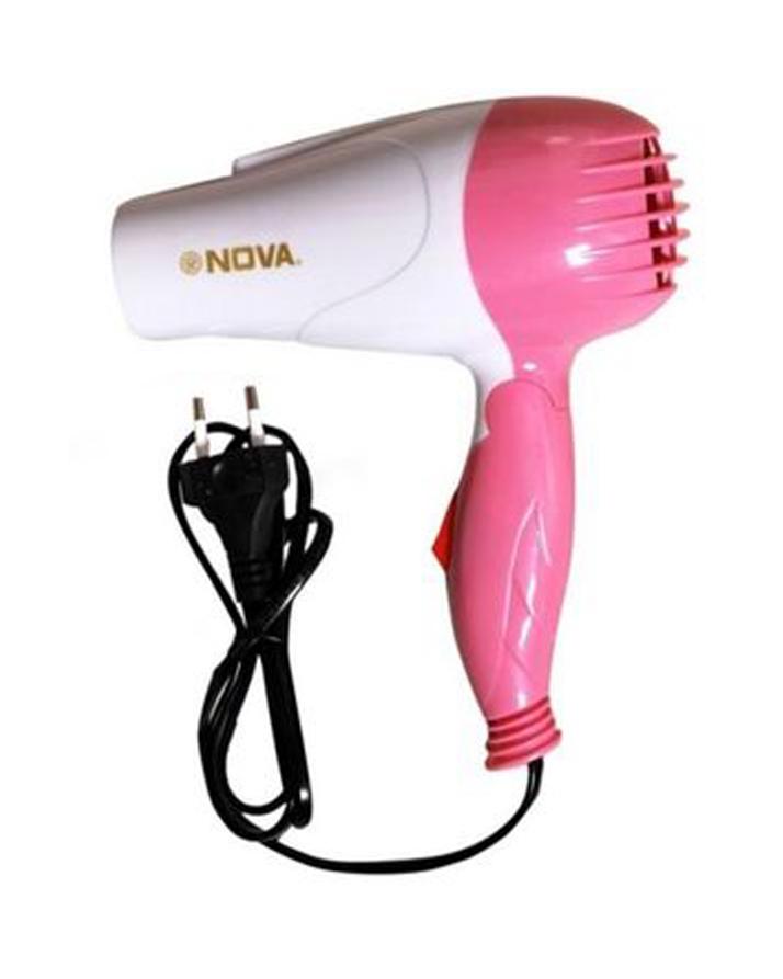 1000W - Heavy Duty Electric Foldable Hair Dryer - Pink