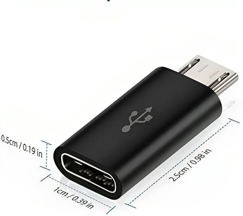 Micro USB to Type C Adapter Converter | Fast Charging Data Transfer OTG Connector | Convert Micro USB Cable to Type C for Android Smartphones | OTG Type C Converter
