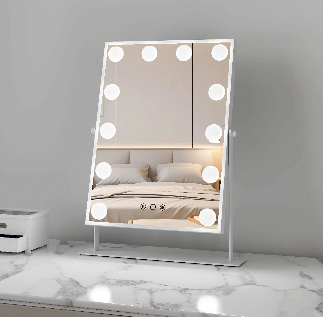 LED Vanity Mirror Light Hollywood Style – 10 Dimmable Bulbs, USB Powered Makeup Mirror Light Kit for Dressing Table & Bathroom