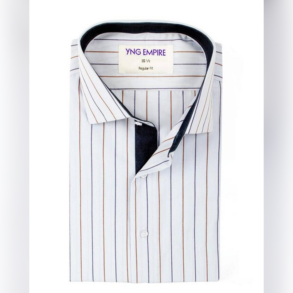 White Striped Premium Egyptian Cotton Shirt for Men