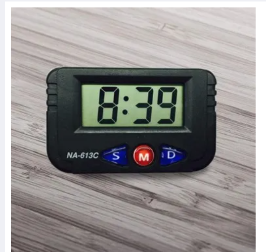 Craftify - Digital clock, Car watch with date and time setting, Pocket watch, suitable as car watch, for study table, for office table, for dressing table & kitchen, with foldable stand, with free cell and double tape