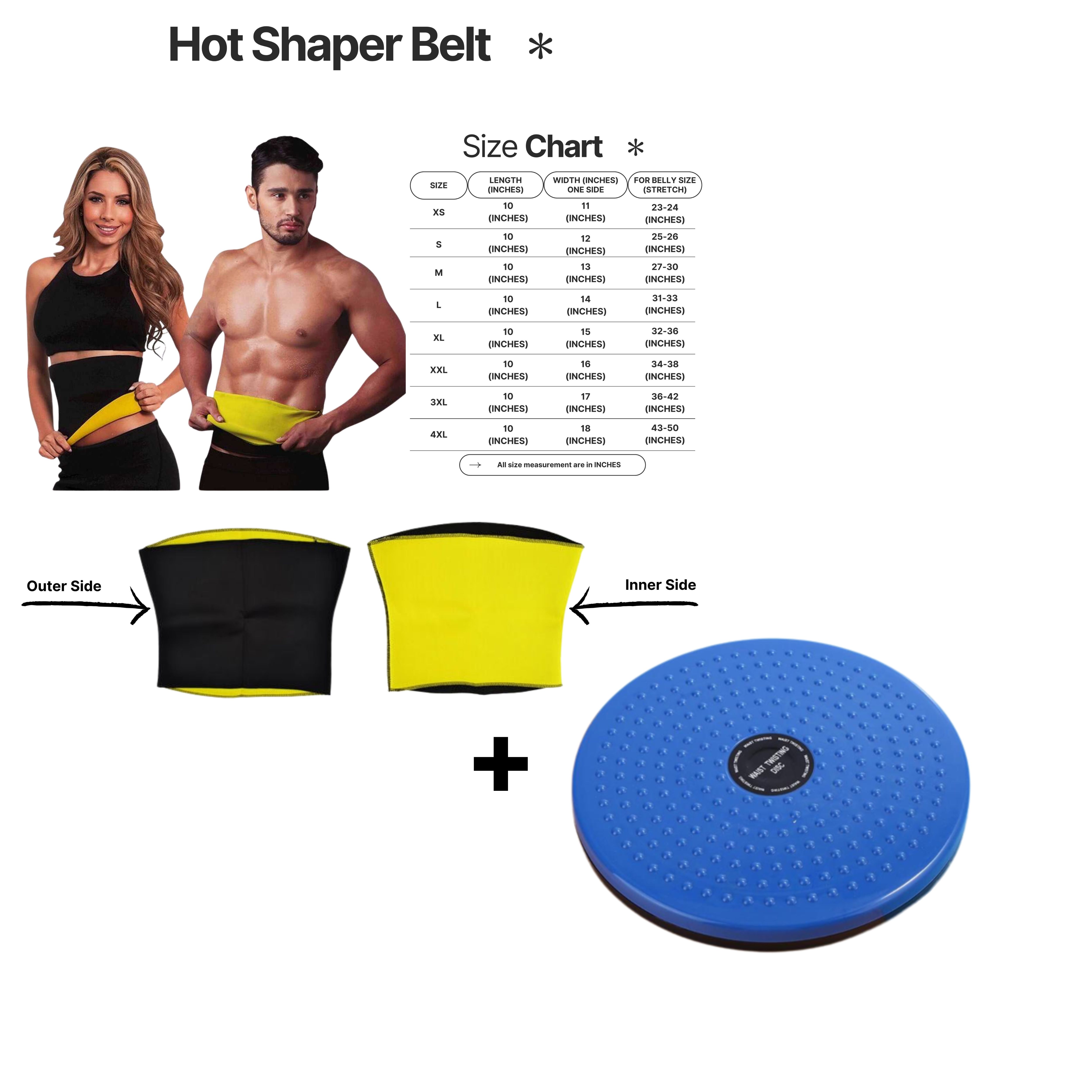 COMBO DEAL HIGH QUALITY HOT SHAPER BELT SLIMMING FITNESS SUANA SWEAT BELT AND COLOR TWISTER EXERCISE ABS DISC MACHINE