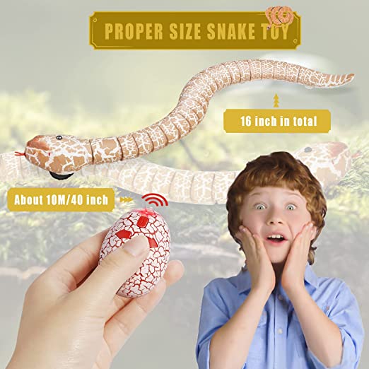 Remote Control Snake Infrared RC Animal Toys Rattlesnake With USB Cable Funny Trick Terrify Toys For Kids