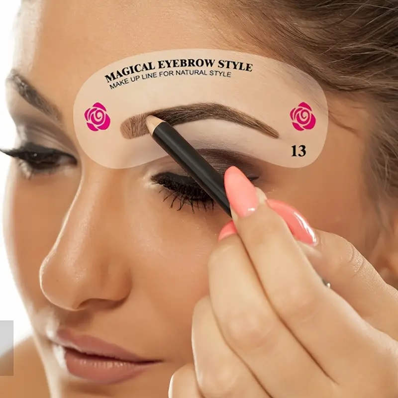 Reusable 6-PCs Eyeliner Stencils Winged Eyeliner Stencil Models Template Shaping Tools Eyebrows Template Card Eye Shadow Makeup Tool