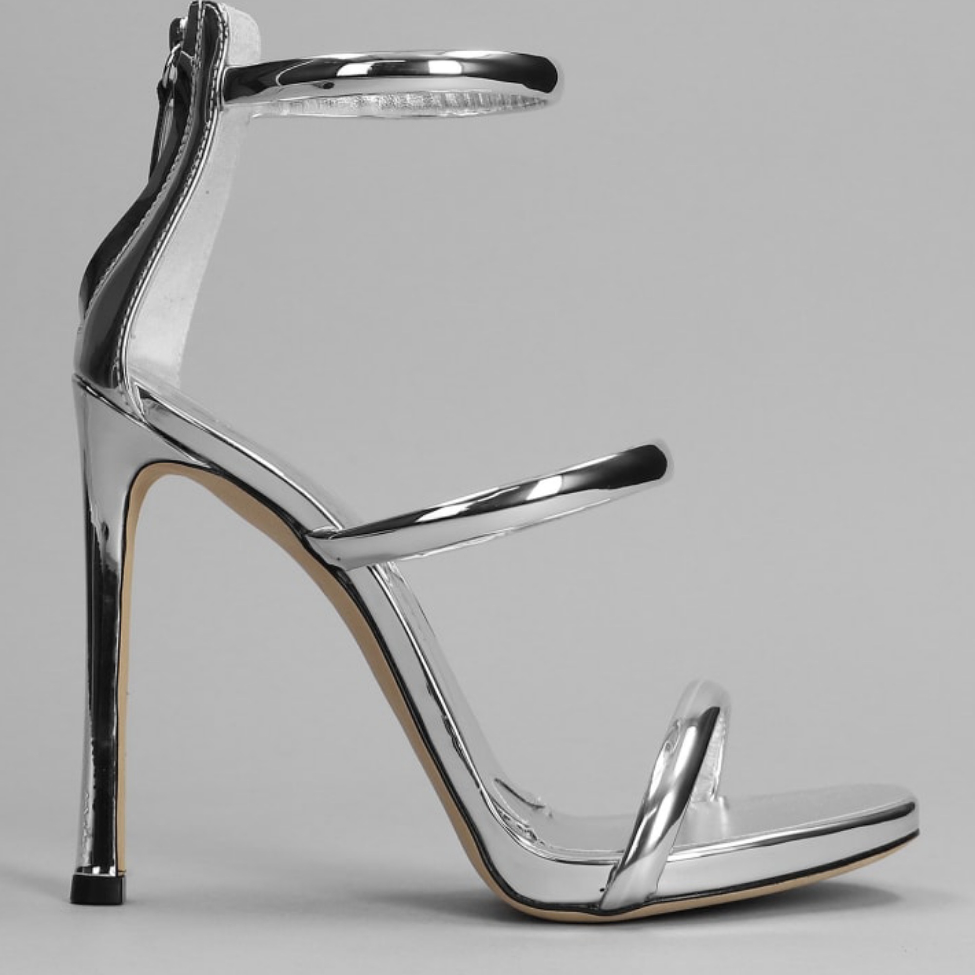 Women Fashion High Heels Silver Sandal