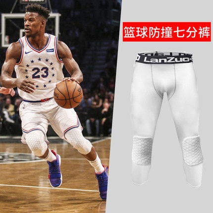 Men's Basketball Padded Tights Pants 