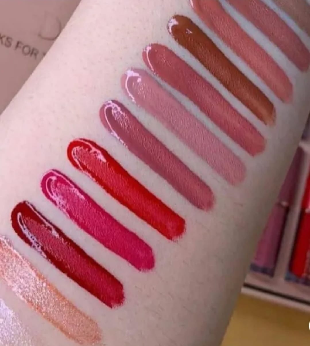 MOCMALLURE 12 Pcs Matte Liquid Lipstick Set for Women | Long Lasting Velvet Lip Gloss Makeup Gift Box Nude Pink Red Shades ladies makeup kit Pakistan