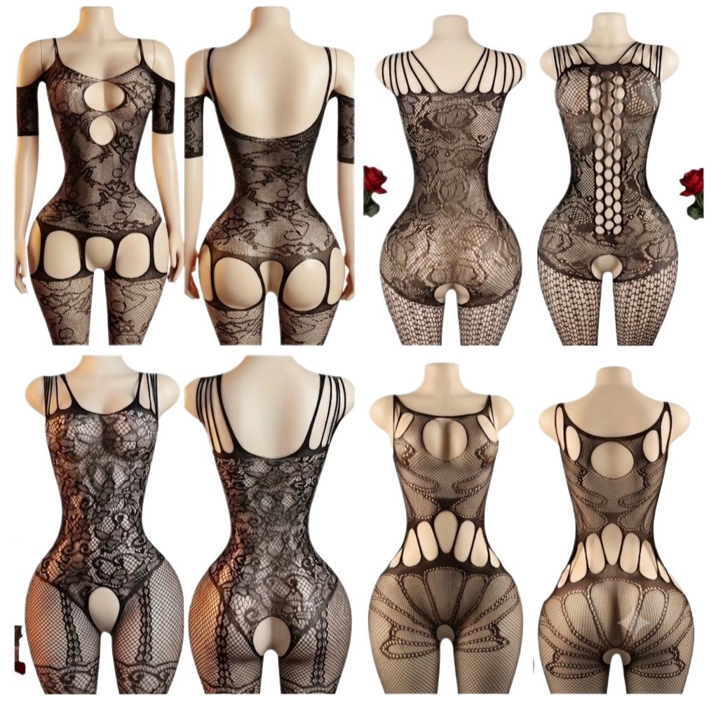 Women’s Fashion Mesh Suit| Stylish Cut-Out One-Piece Nightwear | Stretchable Lingerie Suit