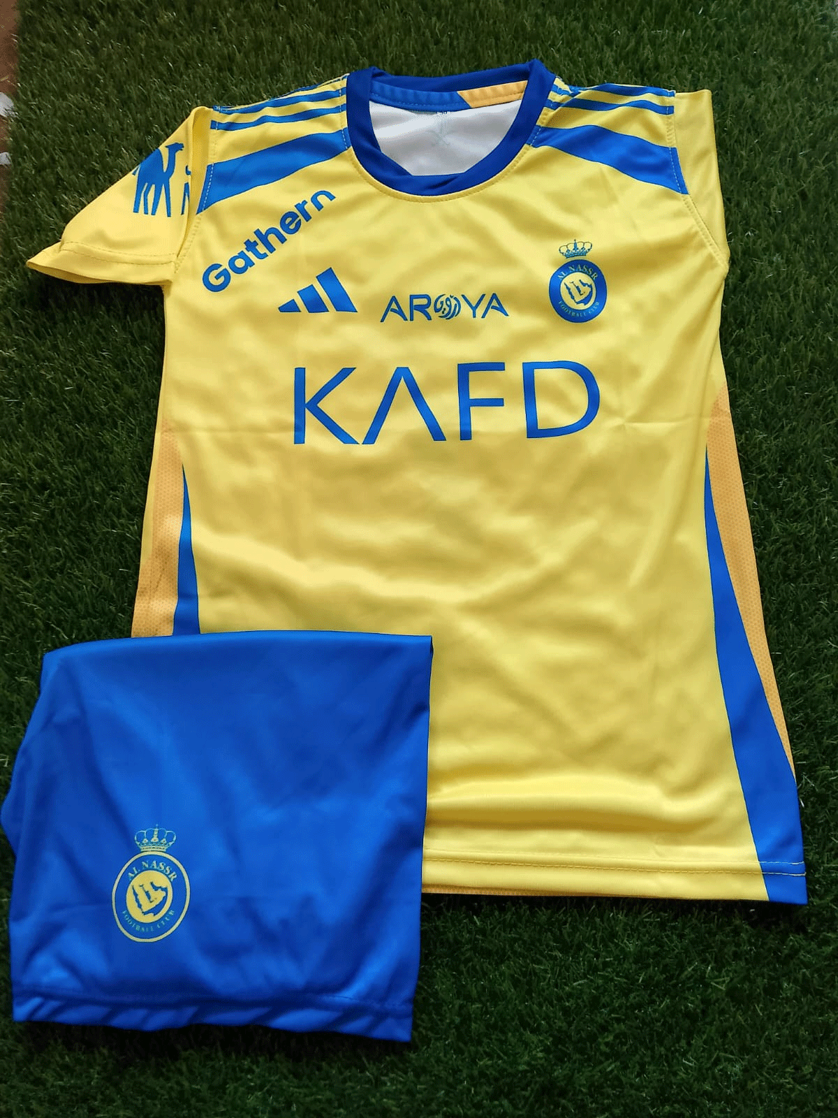 Kids Al Nassr C Ronaldo T- Shirt and Short Kit Football 2025 Jersey