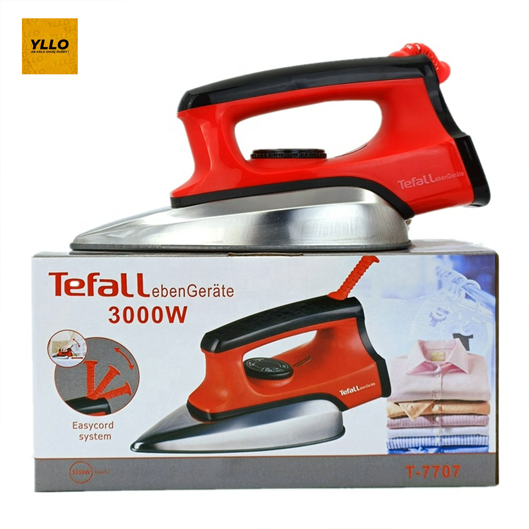 Electric Dry Iron 3000W Hot Selling Metal Clothes Handle Drying Flat Press Home Weight Heavy Duty Electric Dry Iron
