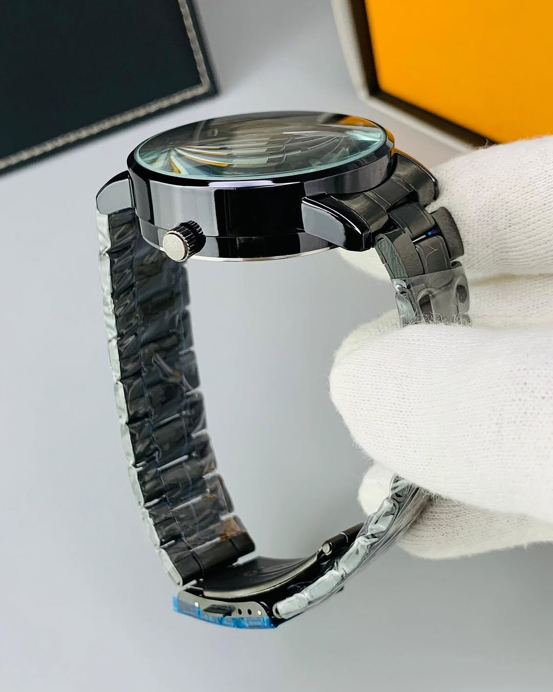 “Premium Hybrid Men’s Wristwatch – Rotating Rim Dial, Multi-Function Modern Design, Waterproof Metal Strap”Look Like Smart Watch