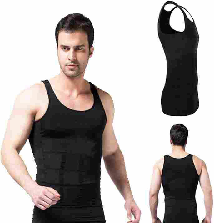 Slim Lift Men Body Shaper Compression Vest | Slimming Tummy Control Shirt | Men's Chest & Waist Shaper | Comfortable Body Shaping Tank Top for Weight Loss & Fitness